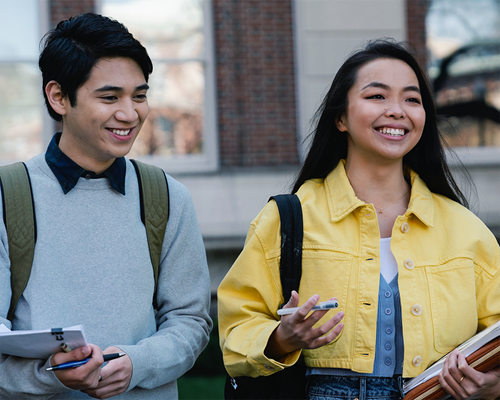 Students Walking Outside